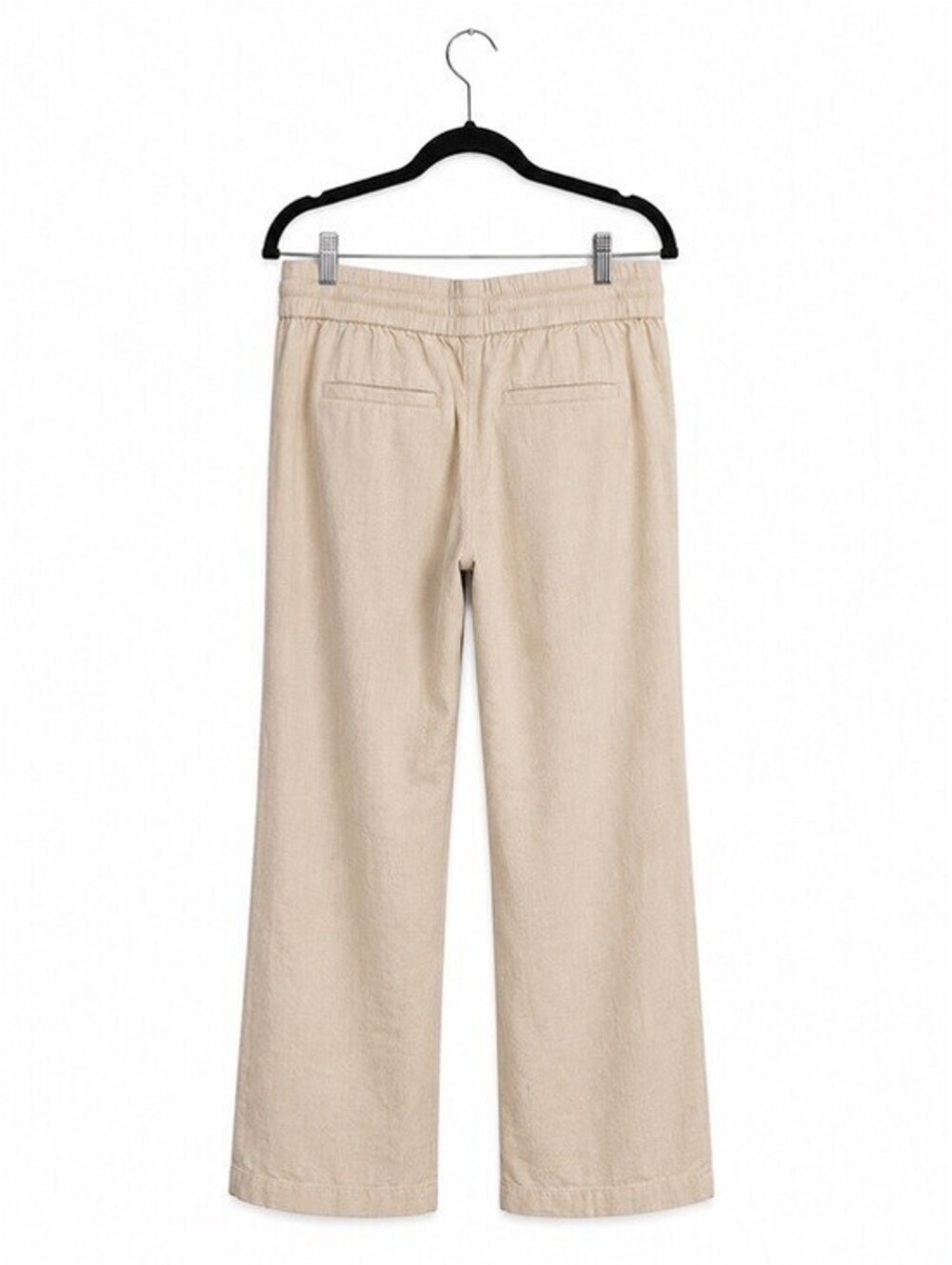 Ann Taylor Linen Blend Pull-On Straight Leg Beige Drawstring Pants XS - Picture 5 of 5